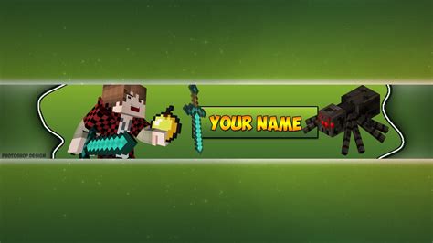 Free Minecraft Youtube Banner Template43 Photoshop Tutorial Youtube
