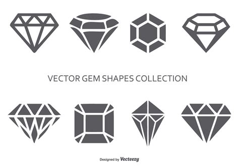 Vector Gem Shapes Collection 155453 Vector Art At Vecteezy