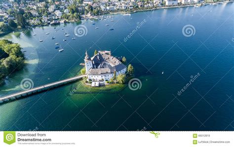 Castle Ort Gmunden Aerial View Stock Image Image Of Austria Europe