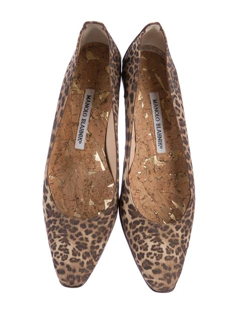 Manolo Blahnik Leopard Print Ballet Flats Shoes