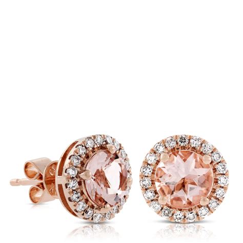 Rose Gold Morganite And Diamond Earrings 14k Ben Bridge Jeweler