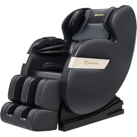 Real Relax Massage Chair Full Body Zero Gravity Shiatsu Recliner With Bluetooth And Led Light