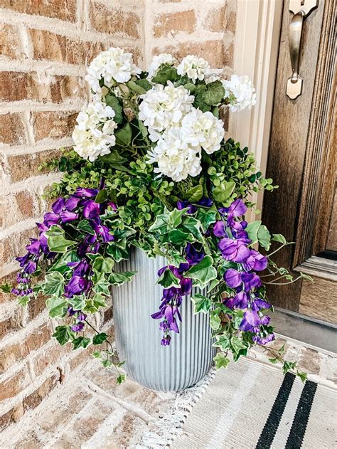 How To Fill An Outdoor Planter With Artificial Flowers Outdoor