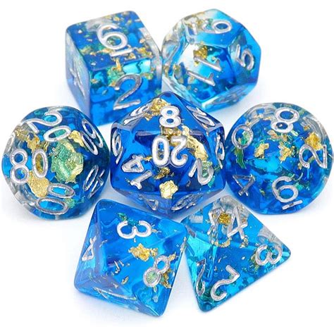 Haxtec Dnd 7 Dice Set Resin Polyhedral Dnd Dice For Dungeons And