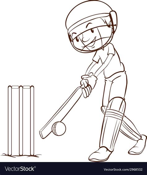 Easy Cricket Bat Drawing Corene Cuevas
