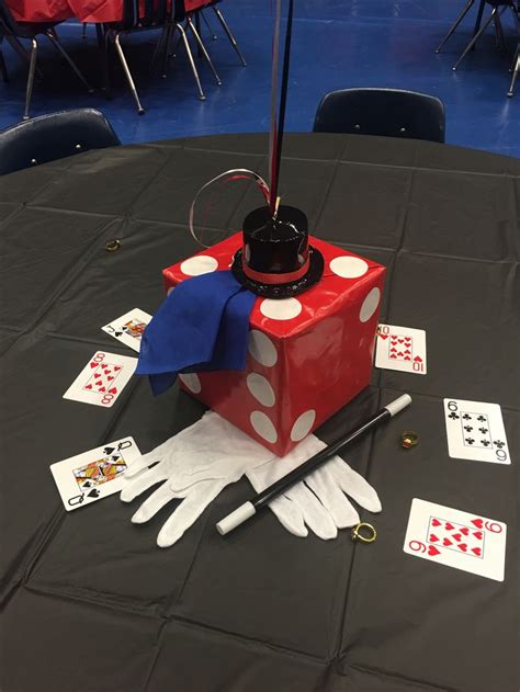 Magic Dice With Cards Wand And Gloves Centerpiece For 2017 Magic