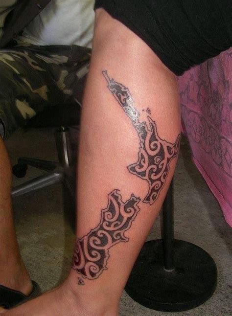 New Zealand Map Tattoo Map Tattoos Body Art Tattoos Tribal Tattoos