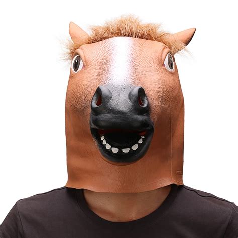 Ylovetoys Horse Head Mask Funny Rubber Latex Animal Head Mask Novelty