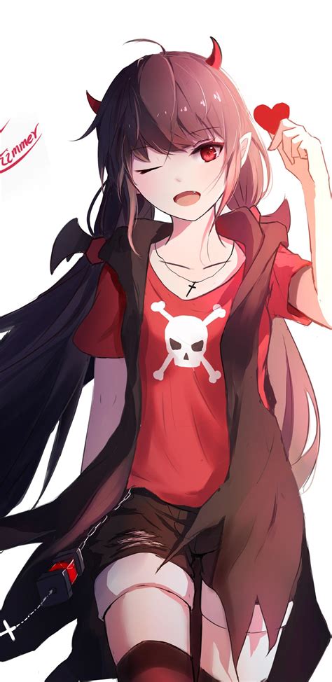 Cute Anime Demon Girl Wallpapers Top Free Cute Anime Demon Girl Backgrounds Wallpaperaccess