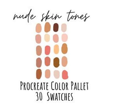 Nude Skintones Procreate Color Palette Color Swatches Etsy Sexiz Pix