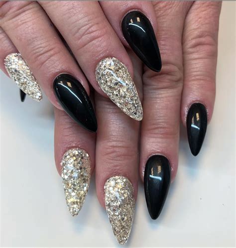 30 Incredible Acrylic Black Nail Art Designs Ideas For Long Nails Page 7 Of 30 Fashionsum