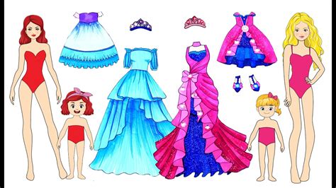 [diy] paper dolls win on dresses contest the most beautiful dresses handmade papercrafts youtube