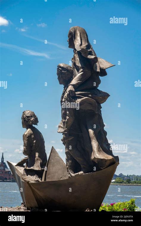 mother frances xavier cabrini memorial bronze statue stands near the battery park city esplanade
