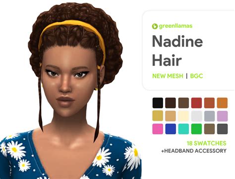 Sims 4 Maxis Match — Greenllamas Nadine Hair Greenllamas A Fun