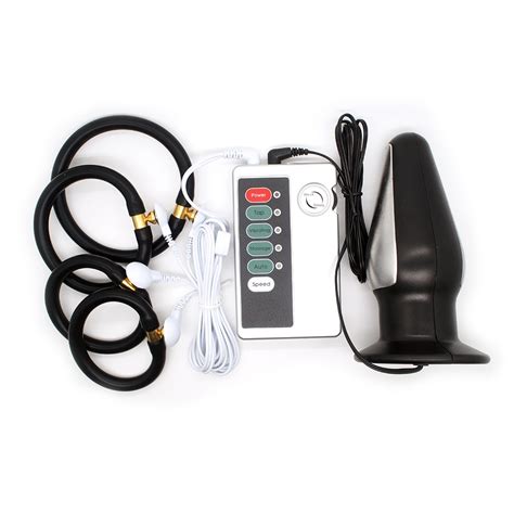 Therapy Electric Shock Penis Ring With Electric Shock Anal Plug Electro