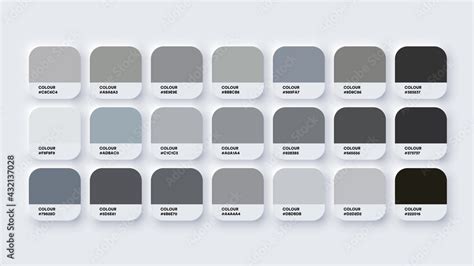 Vetor De Pantone Colour Palette Catalog Samples Grey In RGB HEX