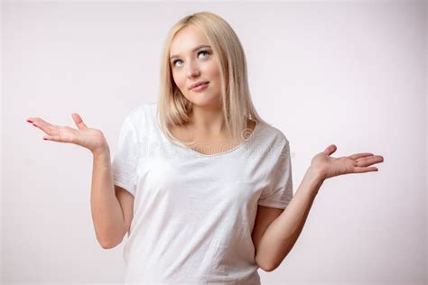 Young Woman Is Indifferent To The Problem Stock Photo Image Of