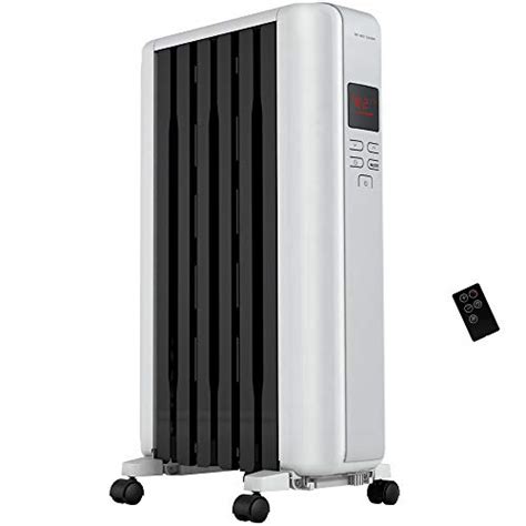 Pelonis Space Heater In Steel Cover Portable Oil Heater With Thermostat Hr Auto On Off Timer