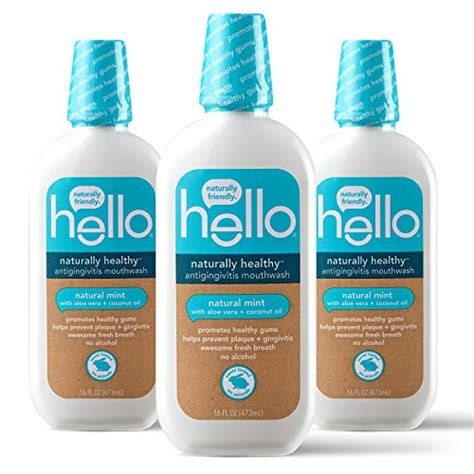 hello oral care naturally healthy antigingivitis fluoride free and sls free mouthwash with aloe