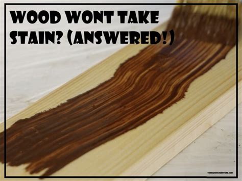 Wood Wont Take Stain Answered