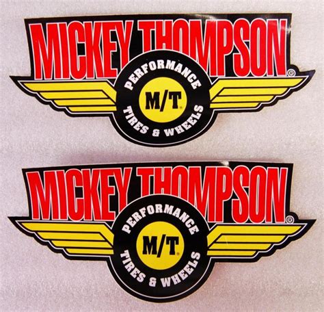 Pair 2 Mickey Thompson Tires Decals 9x4 Nhra Contingency Stickers