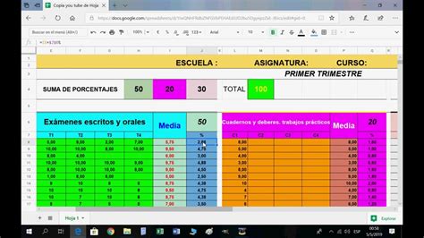 Como Calcular Promedio De Notas Con Diferentes Porcentajes En Excel Printable Templates Free