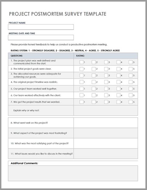 Free Project Post Mortem Templates Smartsheet With Post Event Hot Sex