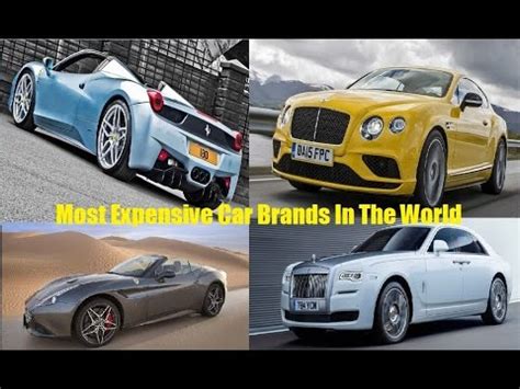 This is accomplished by ensuring that all trim levels have impressive performance under the hood and luxurious interiors. Top 10 Most Expensive Cars Brands In The World 2017 - Most ...