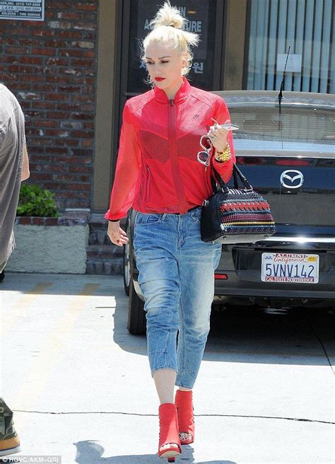 Gwen Stefani Sizzles In See Through Scarlet Blouse On Trip Out In La Gwen Stefani Style Gwen