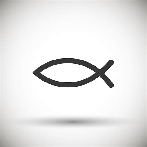 Premium Vector Christian Fish Symbol Icon Isolated On Background
