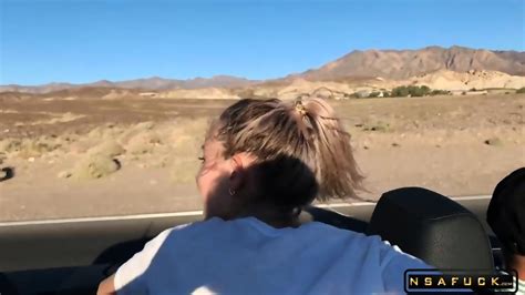 Public Teen Sex In The Convertible Car On A Way To Las Vegas Eva Elfie Eporner