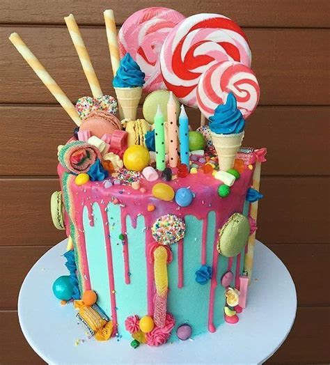 Colorful Candy Cake Crazy Birthday Cakes Candy Birthday Cakes Crazy