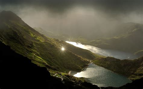 Reflection Amazing Mountains Colored Download Sun