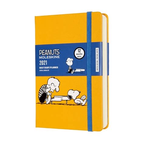 peanuts limited edition 12 month pocket daily planner piano moleskine in 2021 pocket
