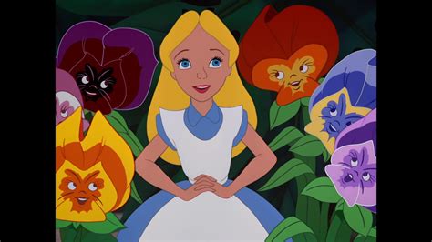 In 1951, walt disney released a cartoon movie titled 'alice in wonderland'. Alice in Wonderland(1951) - The Flowers - YouTube