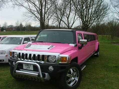 pink hummer h3 limo from herts limos