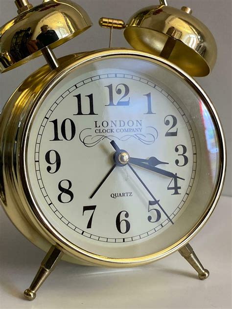 London Clock Company Gold Vintage Twin Bell Alarm Clock 04143 Etsy