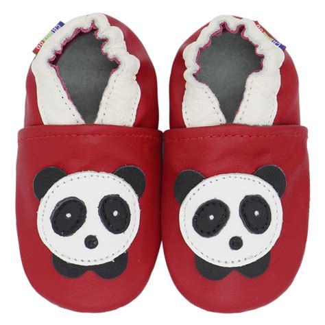 Couleur Panda Rouge Taille 4 5 Ans Chaussures En Cuir De Vache Pour Bébé Jolies Chaussures De