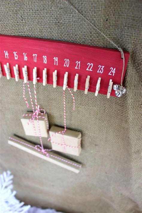 Tiny Clothespin Advent Calendar Christmas Countdown With Clothespins