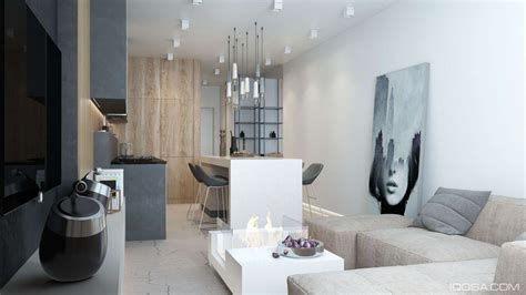 Luxury Small Studio Apartment Design Combined Modern And Minimalist