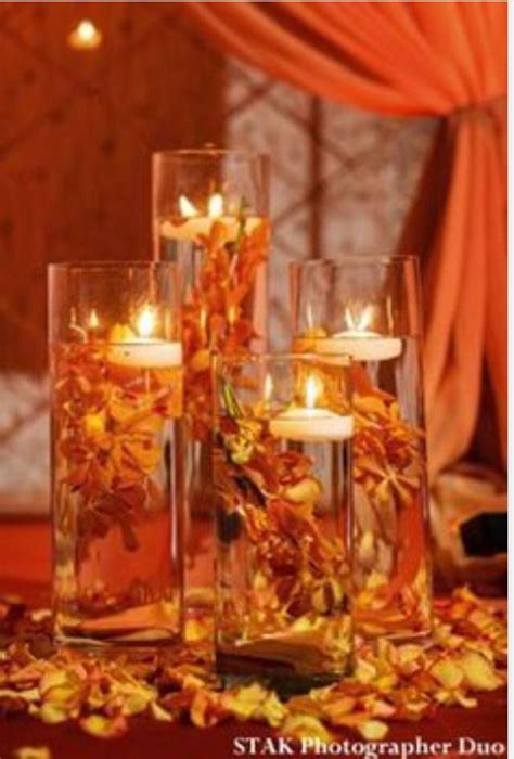 Homemade Center Pieces For Tables Fall Wedding Decorations Autumn Wedding Reception Wedding