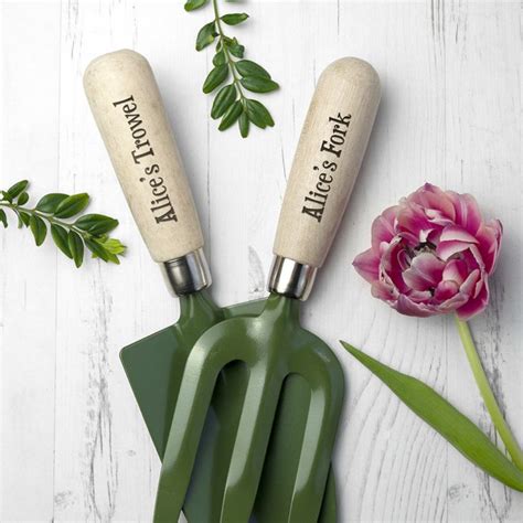 Personalised Trowel And Fork Gardening Set The T Experience