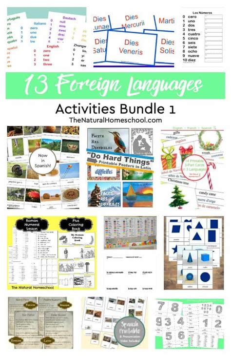 13 Foreign Languages Activities ~ Bundle 1 The Natural Homeschool