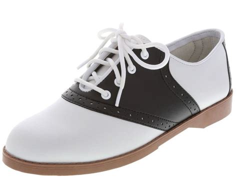 womens classic 50s style black and white saddle shoesall sizes 5 12 in box womens saddle