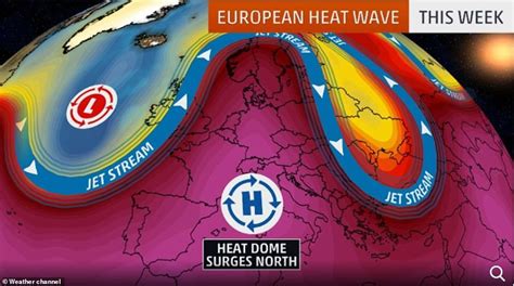 Weather Europe Heatwave Hottest Day Ever Forecast Across The Continent Daily Mail Online
