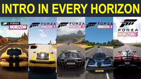 Intro In Every Forza Horizon 12345 L Evolution Of Intros In Forza