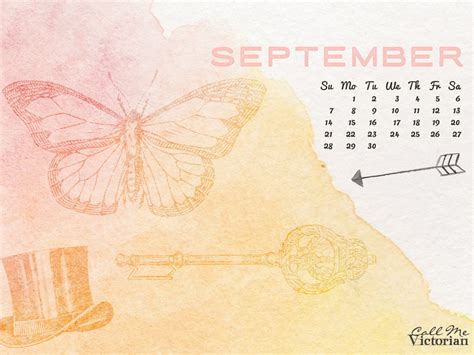 September 2014 Desktop Calendar Wallpaper Call Me Victorian