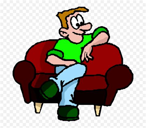 Download Hd Person Sitting Silhouette Cartoon Man Sitting On Couch Png Person Sitting Back Png