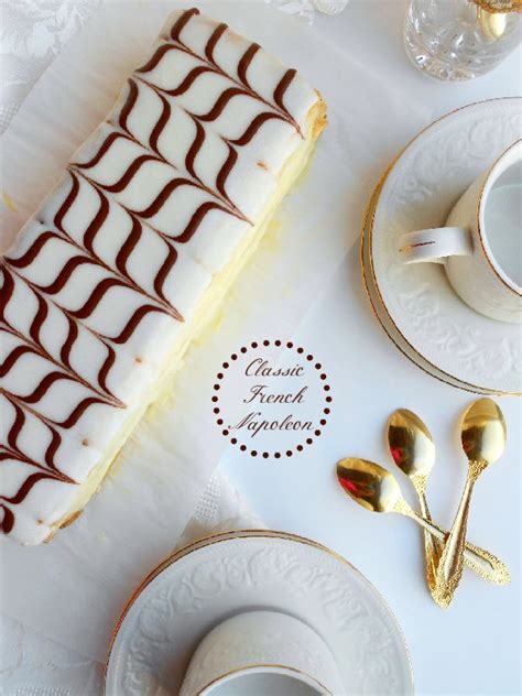 Traditionally, the mille feuille is made up of three layers of puff pastry and two layers of pastry cream. Classic French Napoleon (Mille-Feuille) - Confessions of a ...