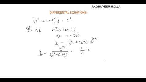 Engineering Mathematics Differential Equations Youtube
